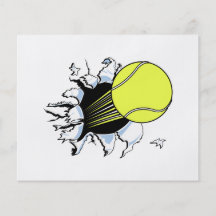 Tennisball, der durch zerreißt flyerdruck