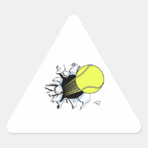 Tennisball, der durch zerreißt sticker
