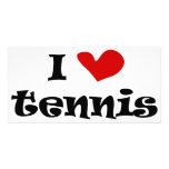 Tennisgeschenke und -t-Shirts der Liebe I mit Herz Photo Grußkarte