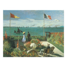 Terrasse an der Küste, Heiliges Adresse Claude Mon Individuelle Ankündigungskarte