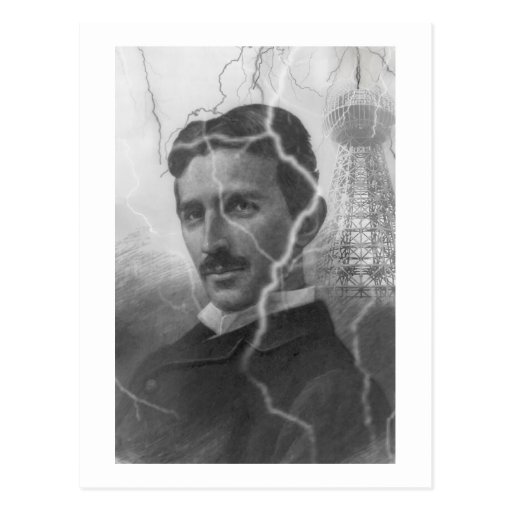 Tesla, der Blitz-Mann Postkarte