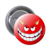 Teufel-smiley-Gesicht 2 Buttons