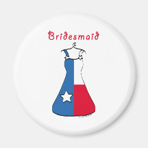 Texas-Brautjungfer Kühlschrankmagnet