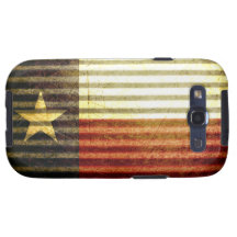Texas Flag Old Tin Roof gear Galaxy S3 Case