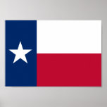 Texas-Flagge Poster