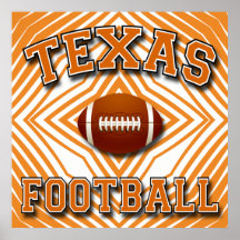 TEXAS-FUSSBALL-PLAKAT