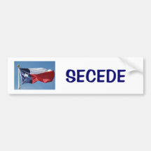 Texasflagge, SECEDE Auto Sticker