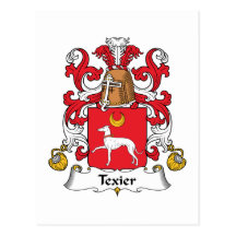 Texier Familienwappen Postkarte