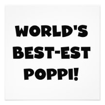 Text-Geschenke des Gut-est Poppi der Welt schwarze Personalisierte Ankündigungskarte