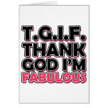 TGIF Thank God I'm Fabulous karten
