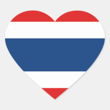 Thailand-Flaggen-Herz-Aufkleber