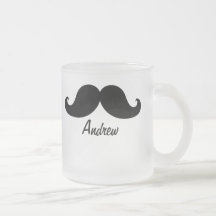 THE BEST BLACK MUSTACHE PERSONALIZED COFFEE MUG