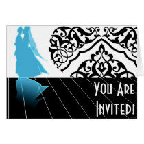 The Dance Wedding Card Blue karten