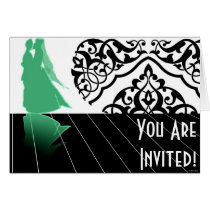 The Dance Wedding Card in Green karten