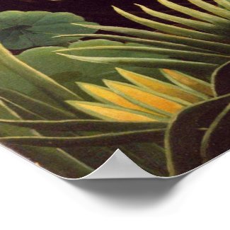 The Dream Henri Rousseau Jungle Flowers Painting Print
