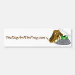 TheDogAndTheFrog.com-Cartoon-Beagle-Frosch-Geschic Autosticker