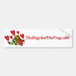 TheDogAndTheFrog.com-Geschenk-Hundefrosch-beste Fr Auto Sticker