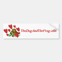 TheDogAndTheFrog.com-Geschenk-Hundefrosch-beste Fr Auto Sticker