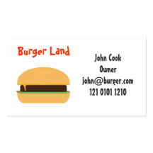 Themenorientierte Visitenkarte des Burgers