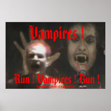 TheRobGlass Vampire! Lauf! Vampirs-Vampirs-Plakat