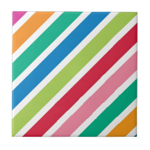 Thick Candy Stripes Ceramic Tiles