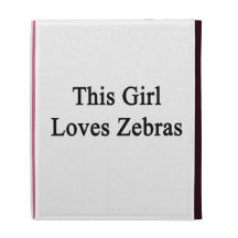 This Girl Loves Zebras iPad Folio Case