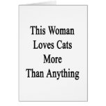 This Woman Loves Cats More Than Anything Cards
