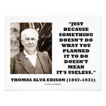 Thomas Alva Edison tut nicht gemein sein unbrauchb Personalisierte Einladungskarten