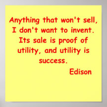 Thomas Alva Edison Zitat Posterdrucke
