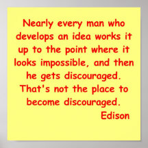 Thomas Alva Edison Zitat Plakat