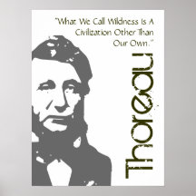 Thoreau Wildness-Zivilisations-Plakat