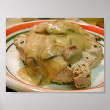 Thunfisch-Pilz-Soßen Plakatdrucke