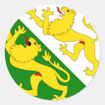 Thurgau, die Schweiz-Flagge Sticker
