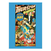 Thurston u. Tochter-Jane-Magier-Werbung Individuelle Einladungskarte