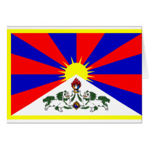 Tibet-Flagge Karte