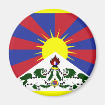 Tibet-Flagge Kühlschrankmagnet