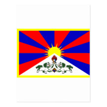 Tibet-Flagge Postkarte