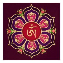 Tibetaner OM in der Lotus-Thron-Mandala Ankündigungen