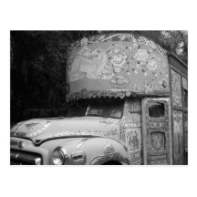Tibetanische Bus-Postkarte