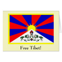 Tibetanische Flagge - freies Tibet! Grußkarte