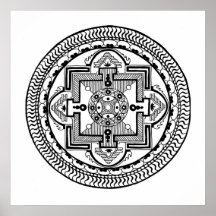 Tibetanische Mandala Plakat