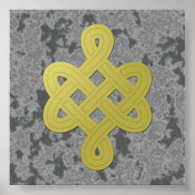 tibetanischer Glücksknoten pan-zhang tibetan luck Poster