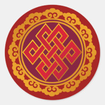 Tibetanischer Karma-Buddhismus-ewiger Knoten Aufkleber