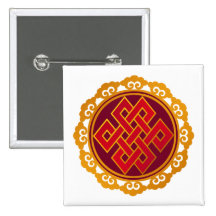 Tibetanischer Karma-Buddhismus-ewiger Knoten Buttons