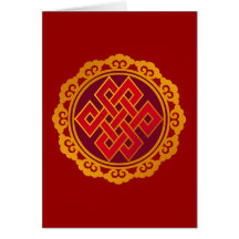 Tibetanischer Karma-Buddhismus-ewiger Knoten Grußkarte