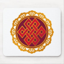 Tibetanischer Karma-Buddhismus-ewiger Knoten Mauspads