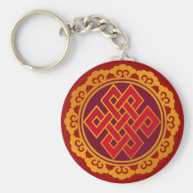 Tibetanischer Karma-Buddhismus-ewiger Knoten Schlüsselbänder