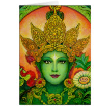 Tibetanisches buddhistisches Göttin-Grün Tara stel