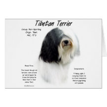 Tibetanisches Terrier-Geschichtsentwurf Karte
