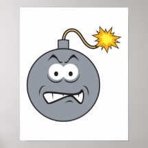 Tickender Bomben-Smiley Plakat